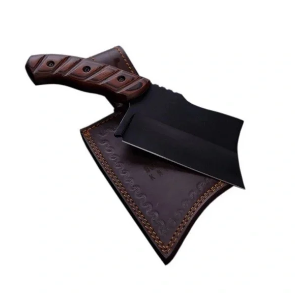 BucknBear Tactical Chopper Knife Black Finish 440C Stainless Blade - BNB923219